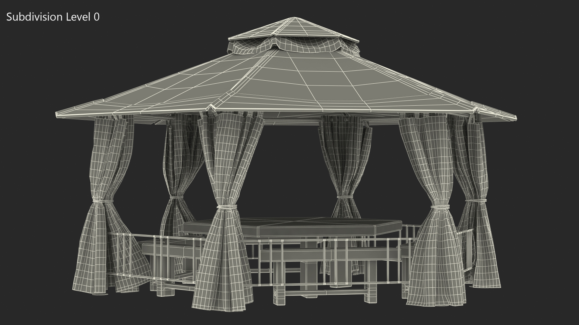 3D model Garden Fabric Gazebo