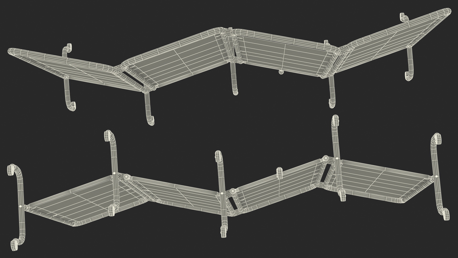 3D model Mobile Folding Hospital Ward Screen