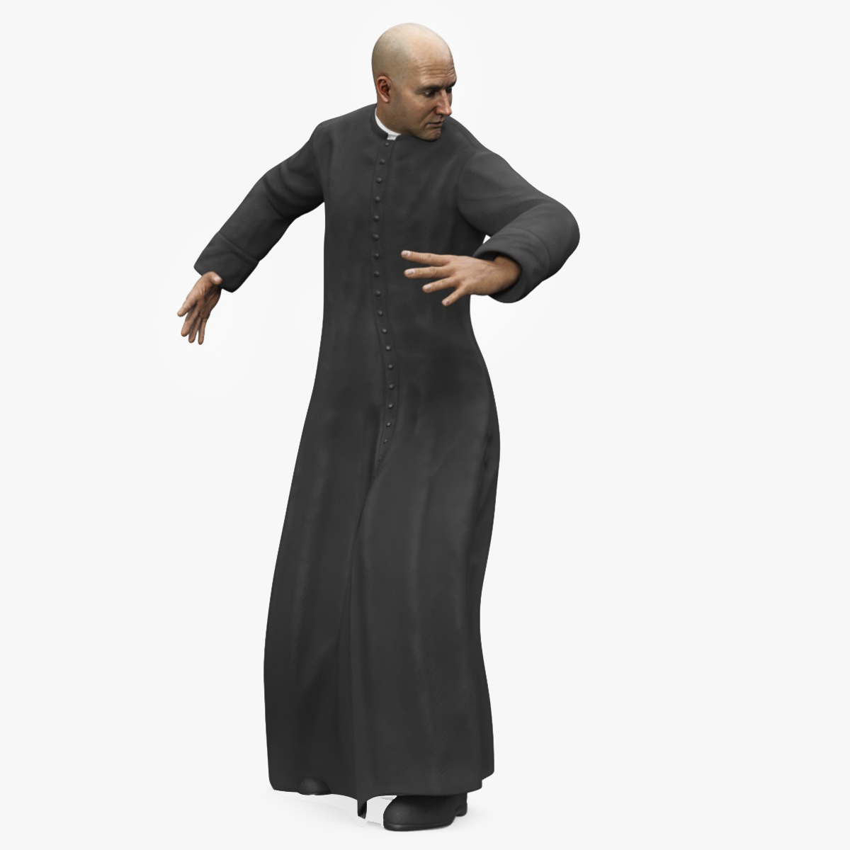 3D Catholic Priest Rigged for Maya