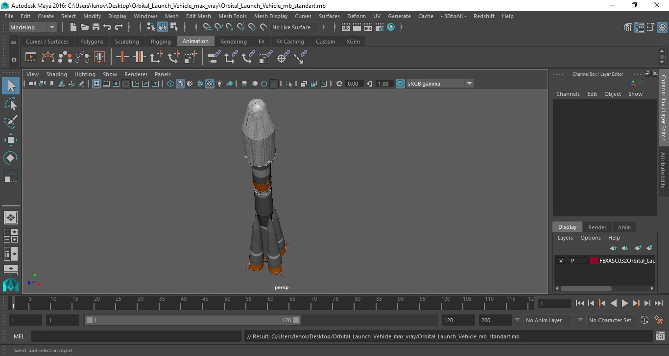 Orbital Launch Vehicle 3D