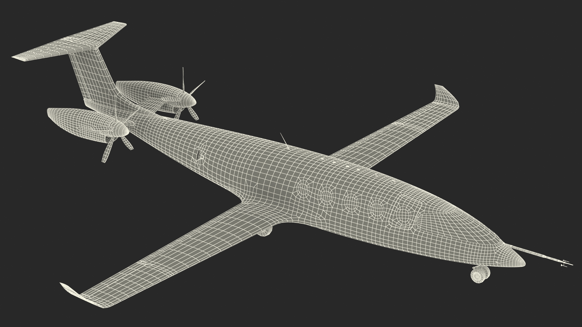 Electric Aircraft Rigged 3D model