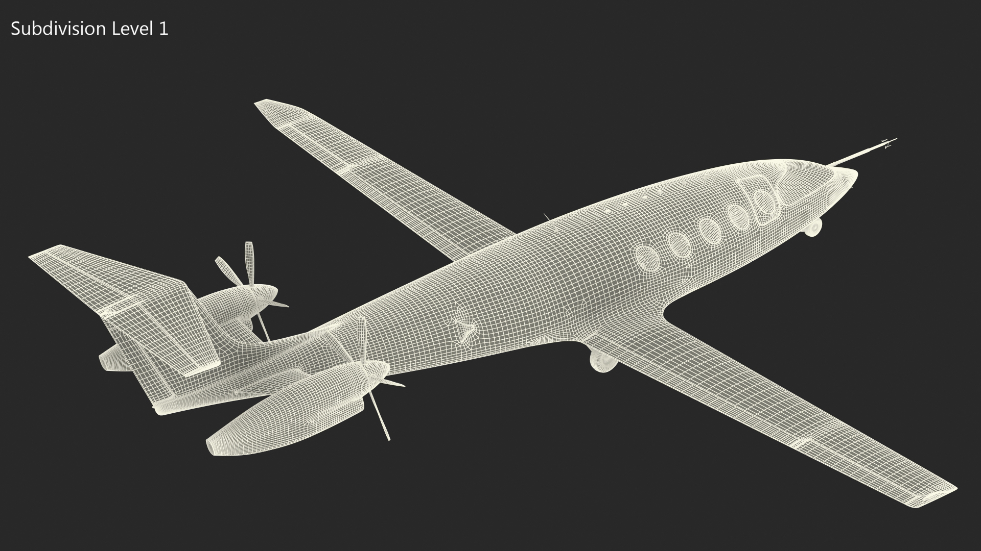 Electric Aircraft Rigged 3D model