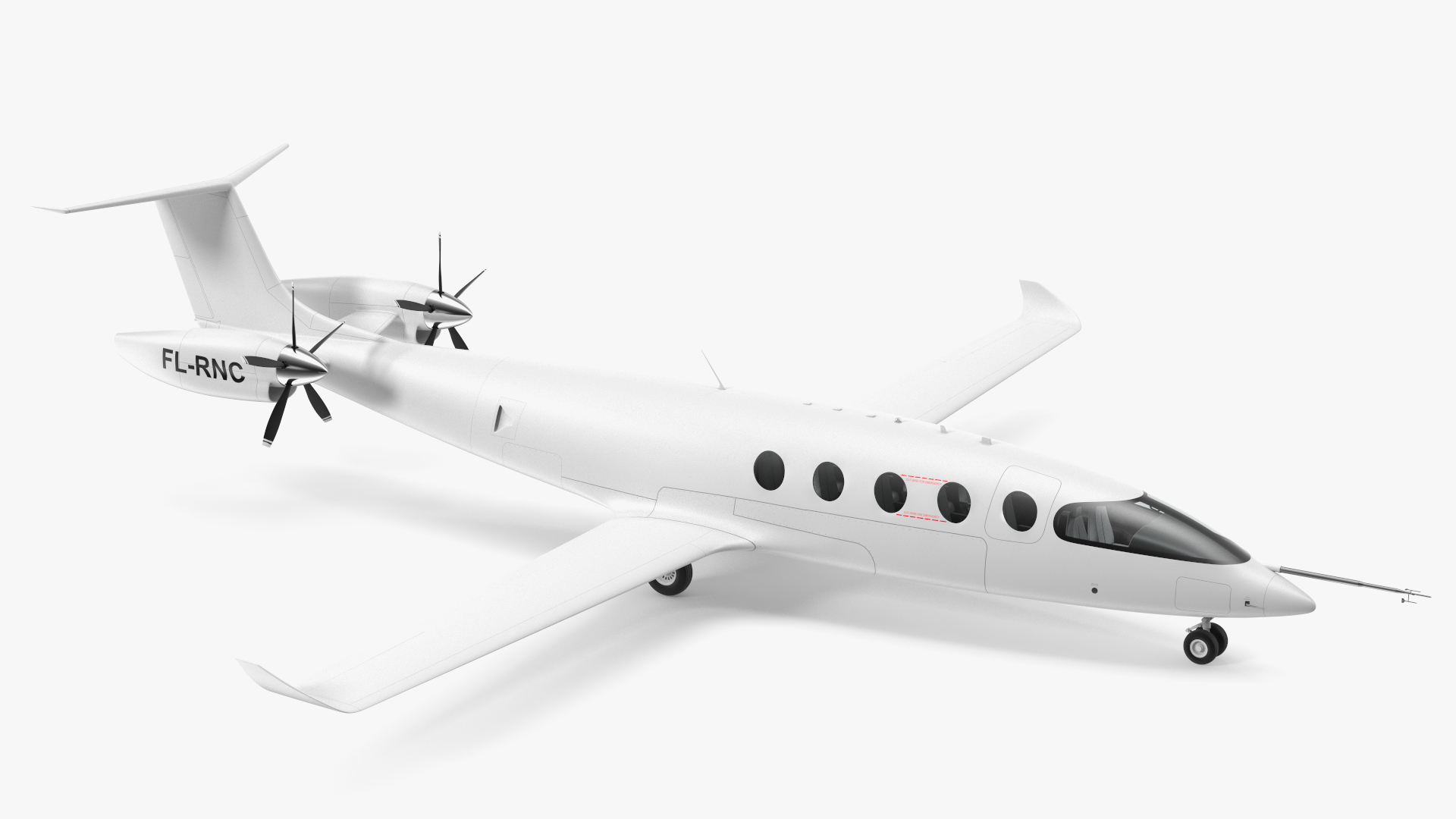 Electric Aircraft Rigged 3D model