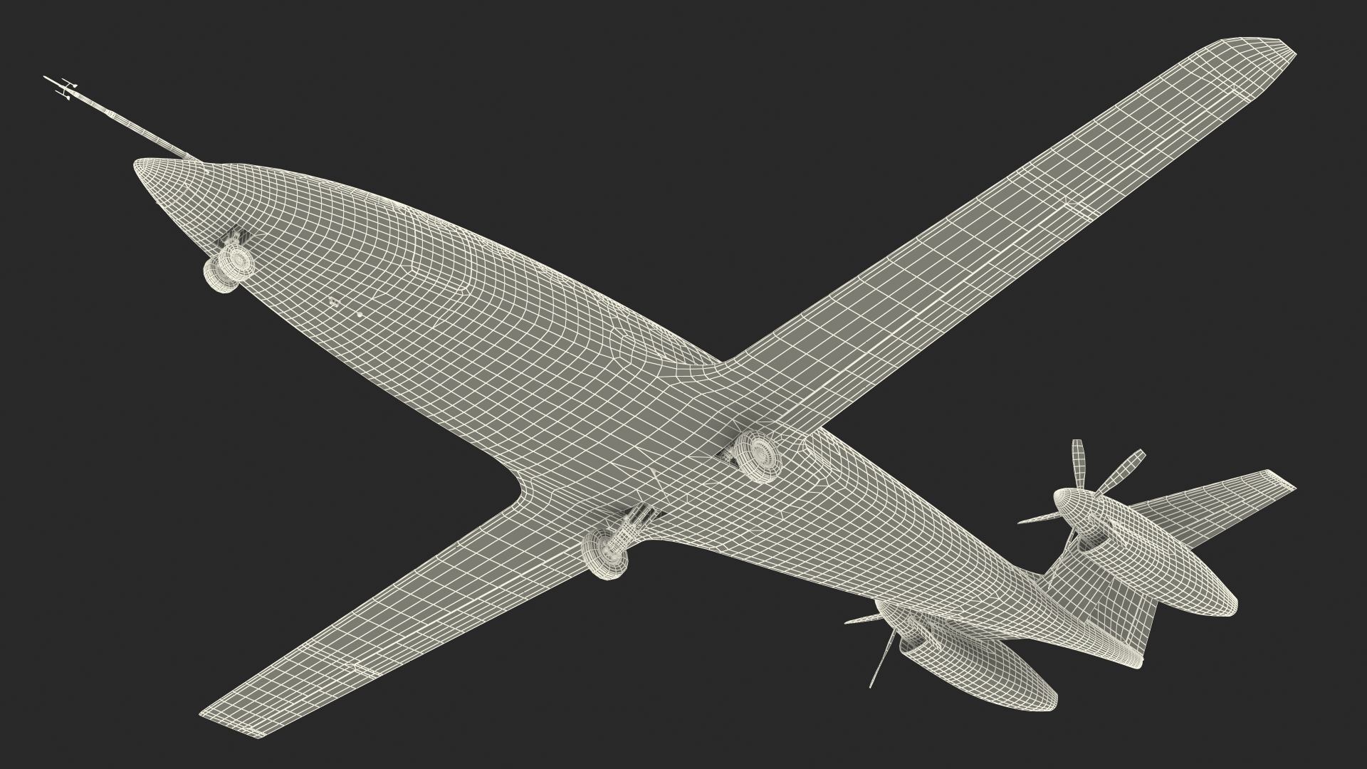 Electric Aircraft Rigged 3D model