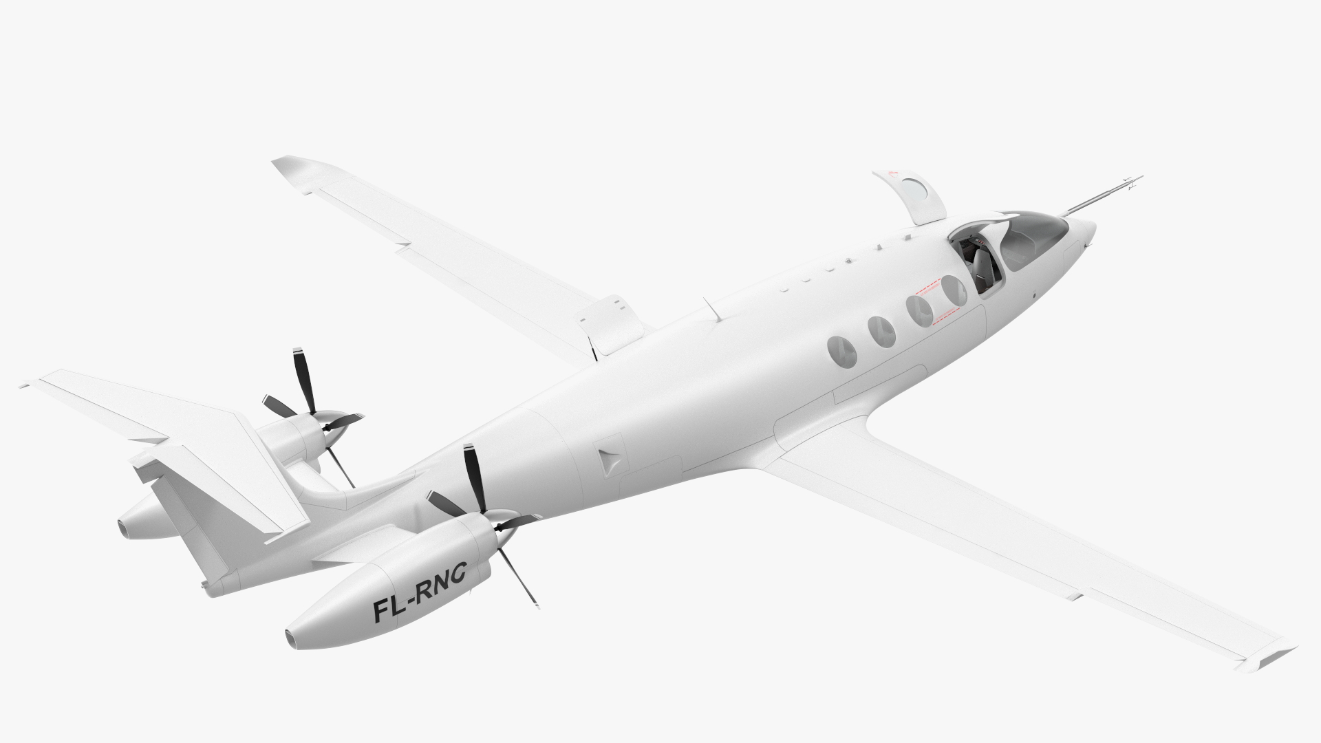 Electric Aircraft Rigged 3D model