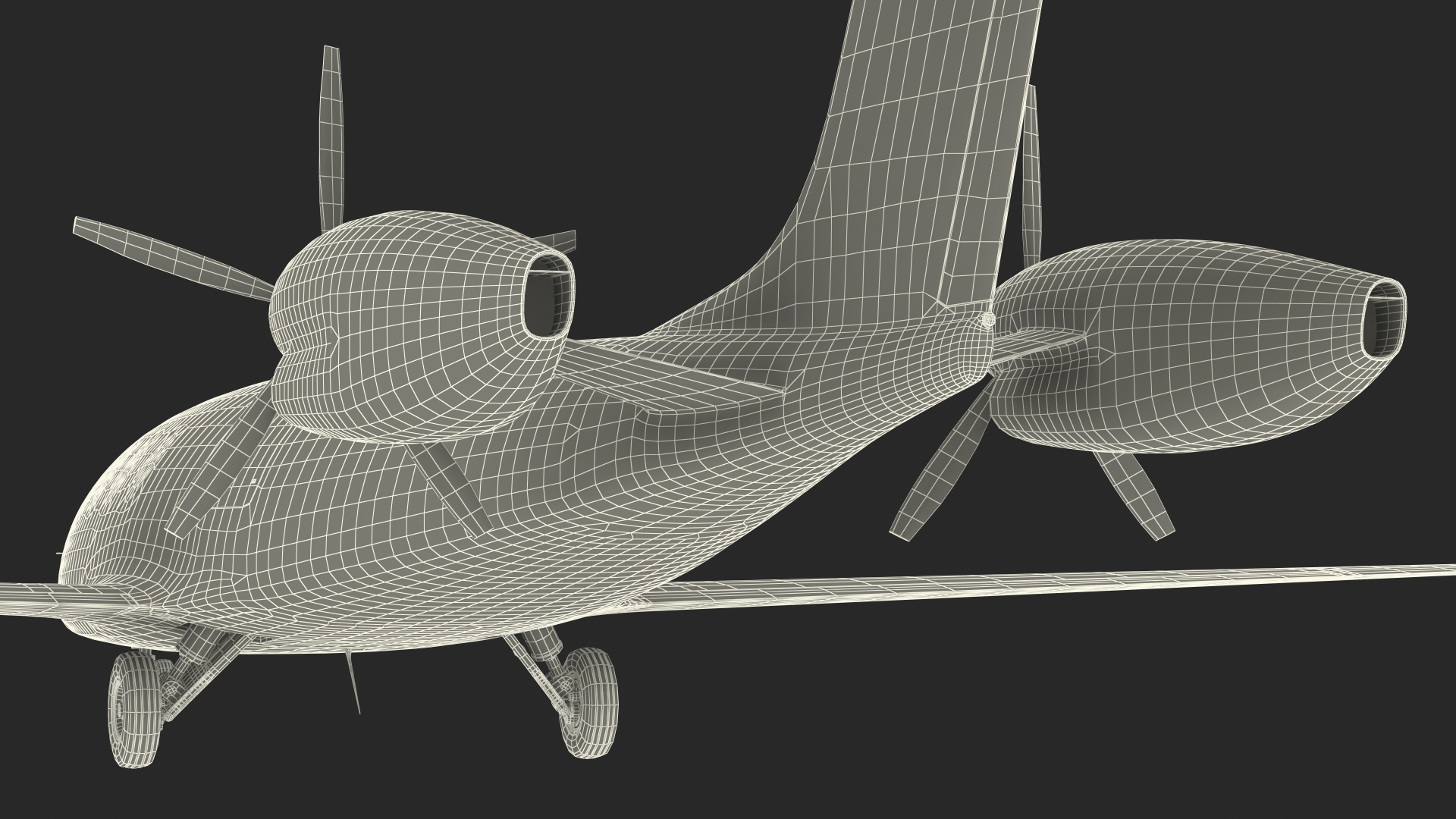 Electric Aircraft Rigged 3D model