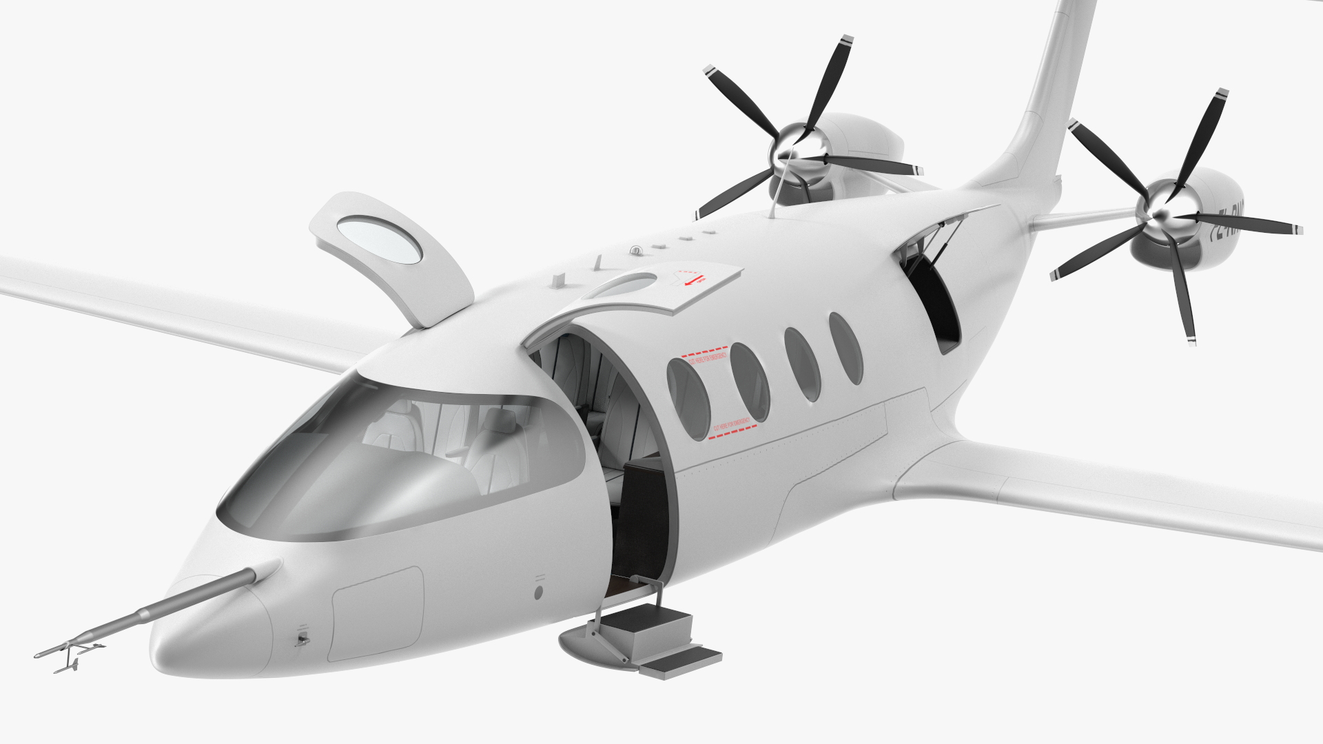 Electric Aircraft Rigged 3D model