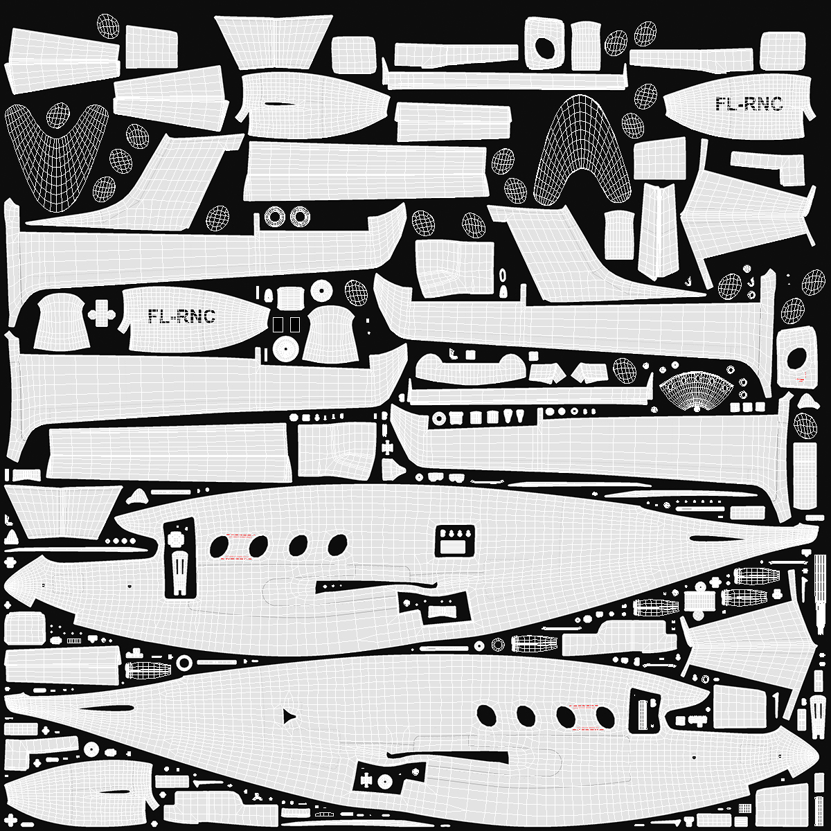 Electric Aircraft Rigged 3D model