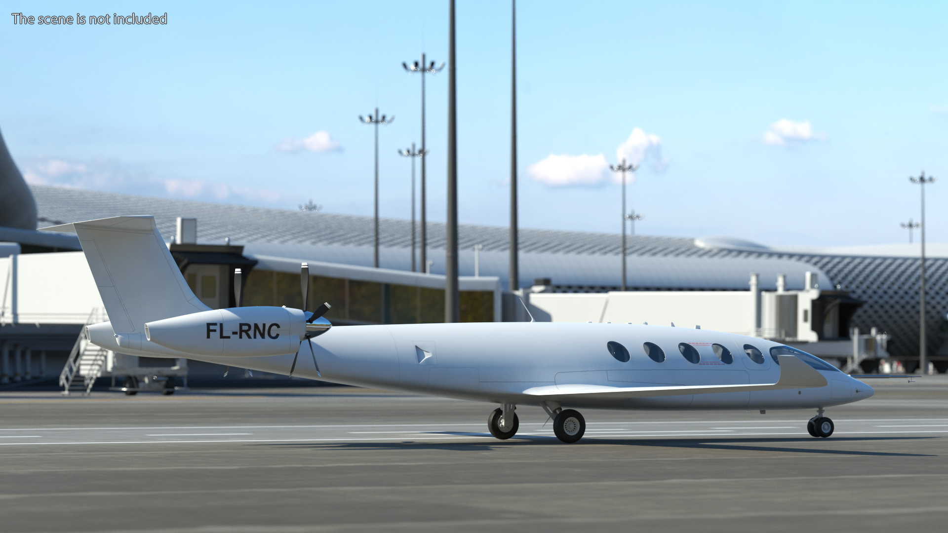 Electric Aircraft Rigged 3D model