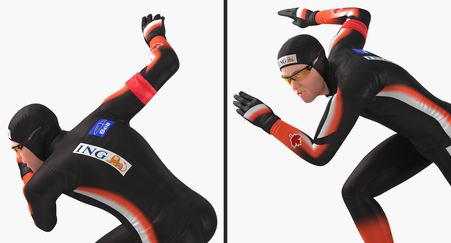 3D Speed Skater 2 Rigged