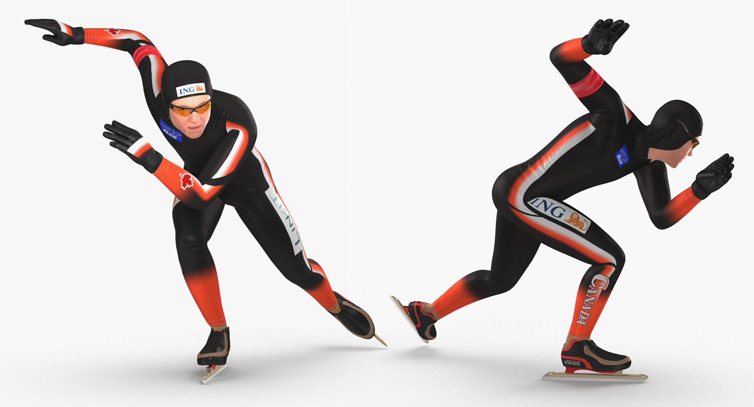 3D Speed Skater 2 Rigged