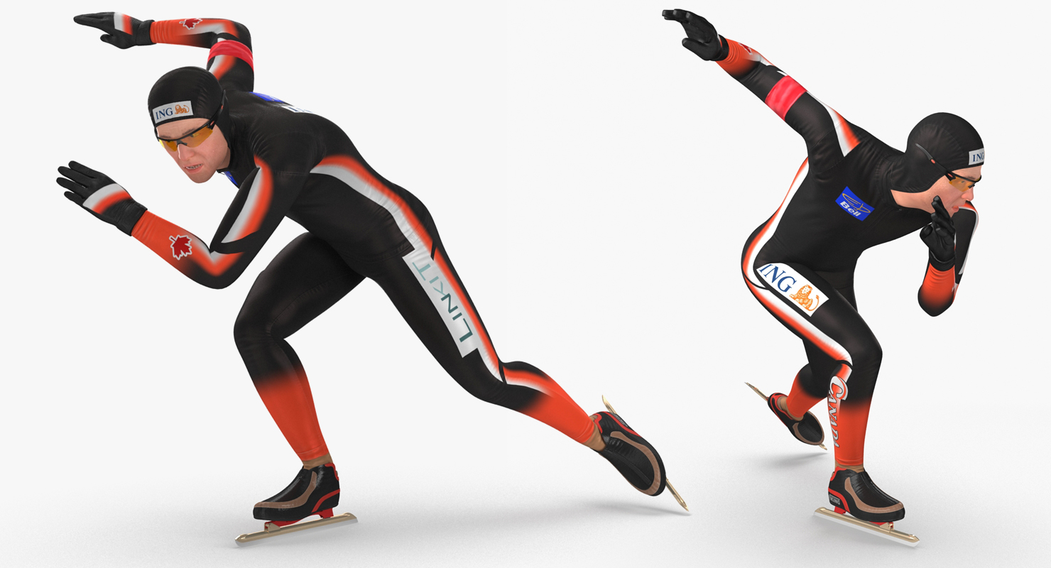 3D Speed Skater 2 Rigged