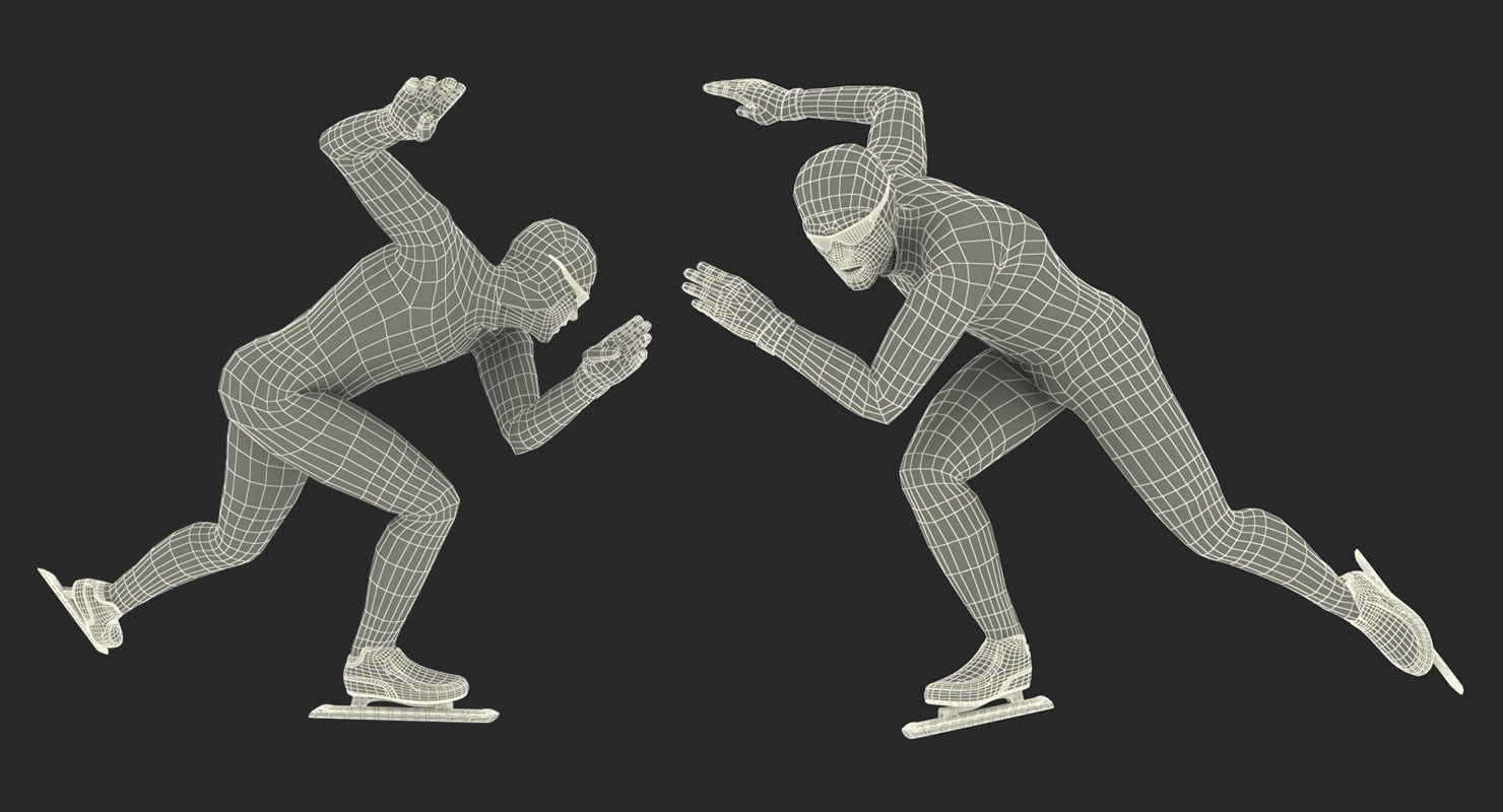 3D Speed Skater 2 Rigged