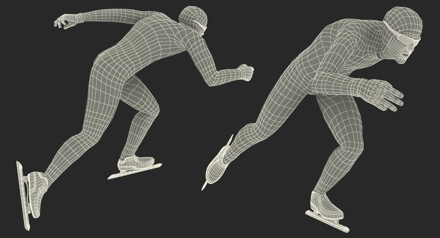 3D Speed Skater 2 Rigged