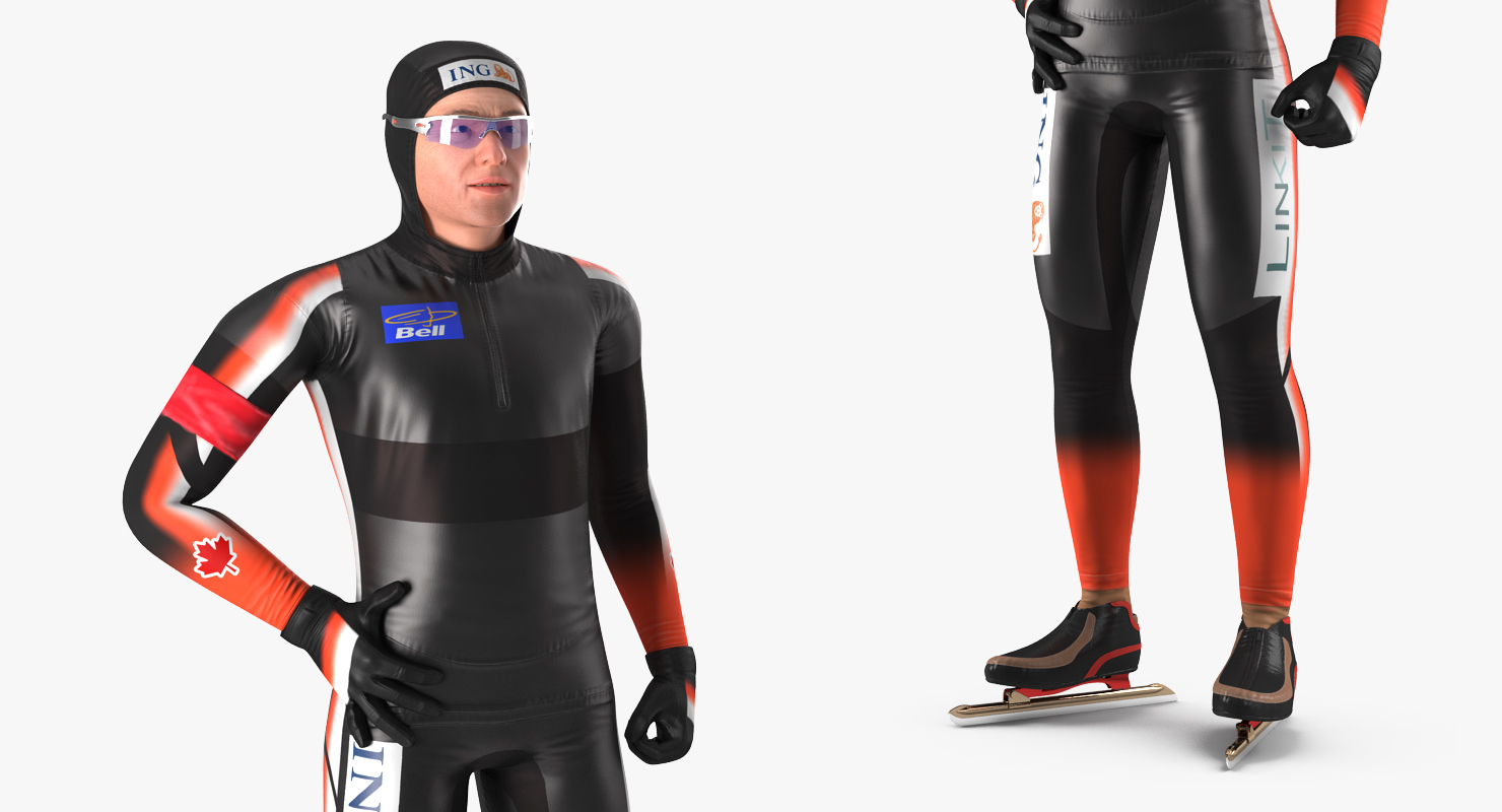 3D Speed Skater 2 Rigged