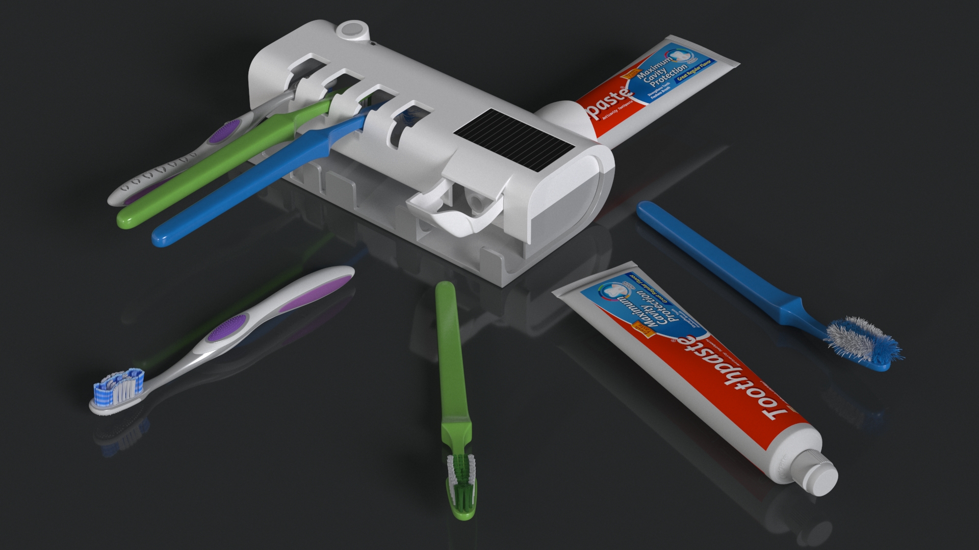 Toothbrush Sterilizer with Brushes 3D model