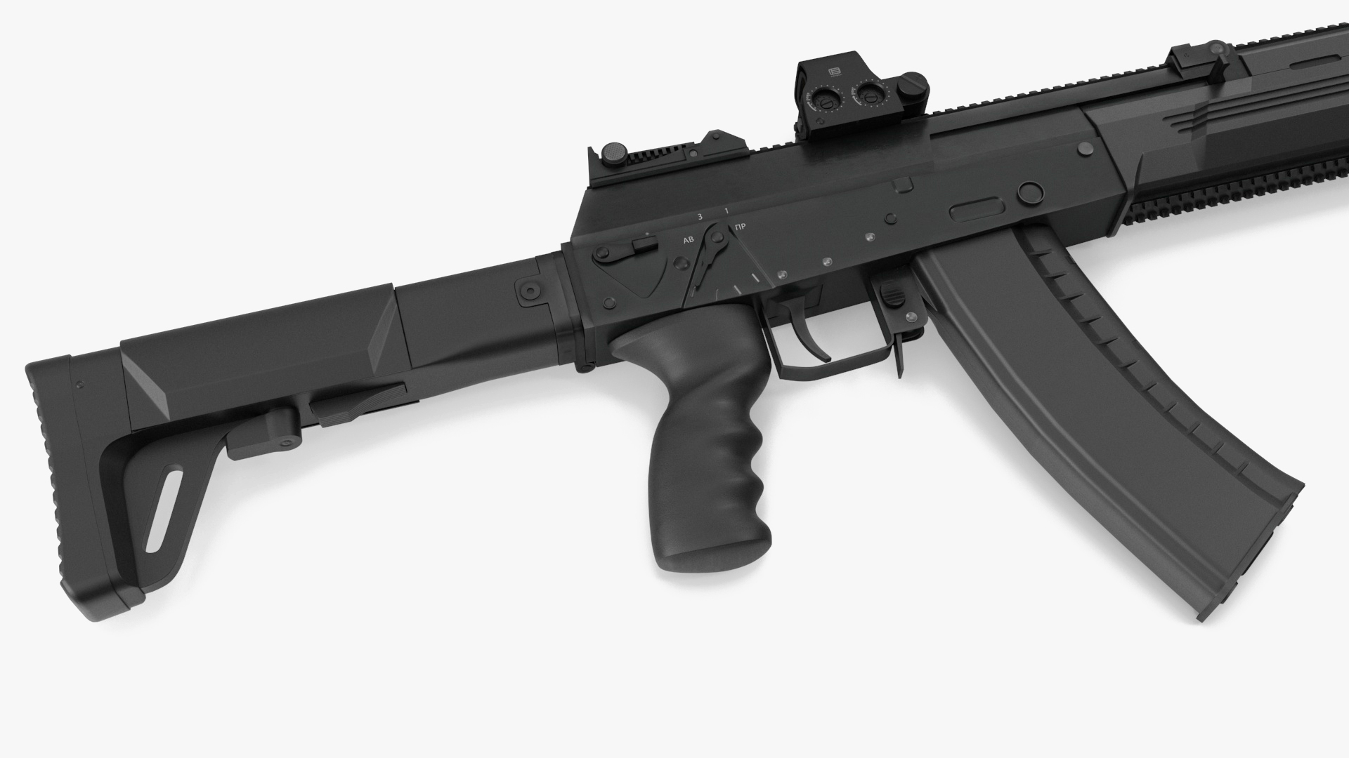 Kalashnikov AK-12 2011 with Holographic Sight New 3D model