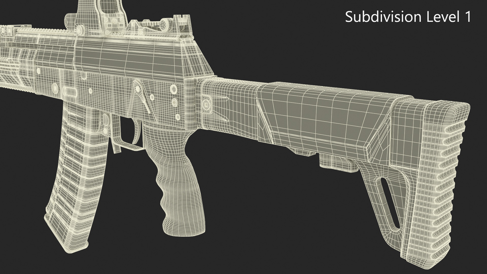 Kalashnikov AK-12 2011 with Holographic Sight New 3D model