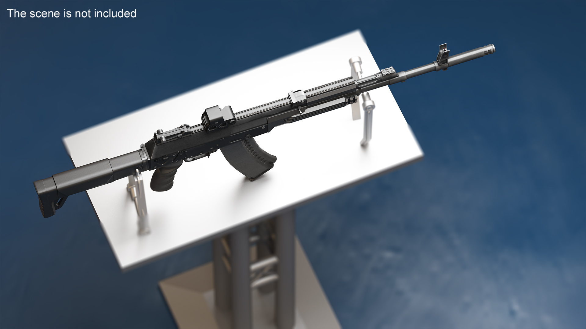 Kalashnikov AK-12 2011 with Holographic Sight New 3D model