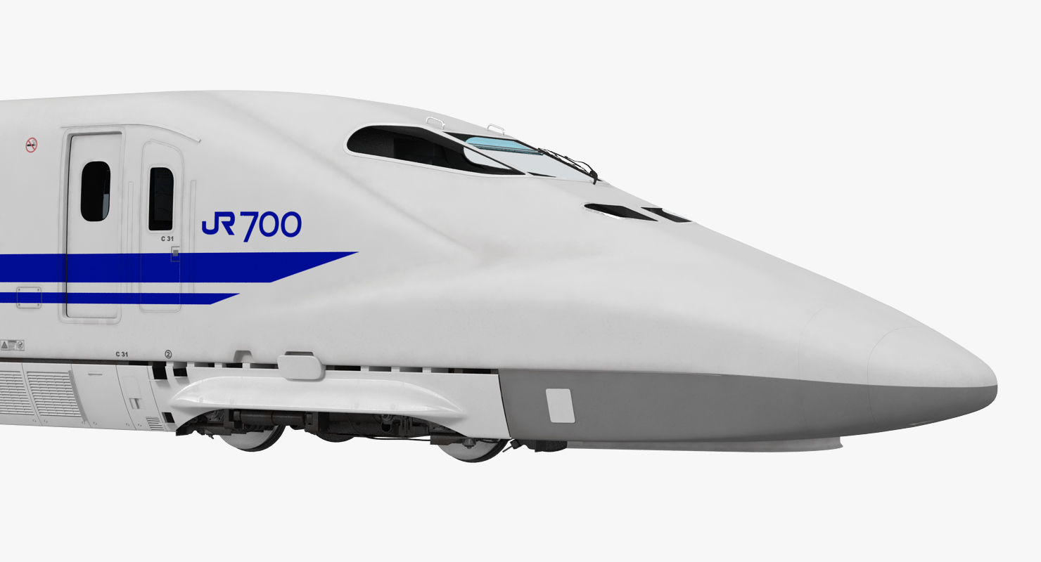 3D Bullet Train JR700 Locomotive Japan Railways Rigged