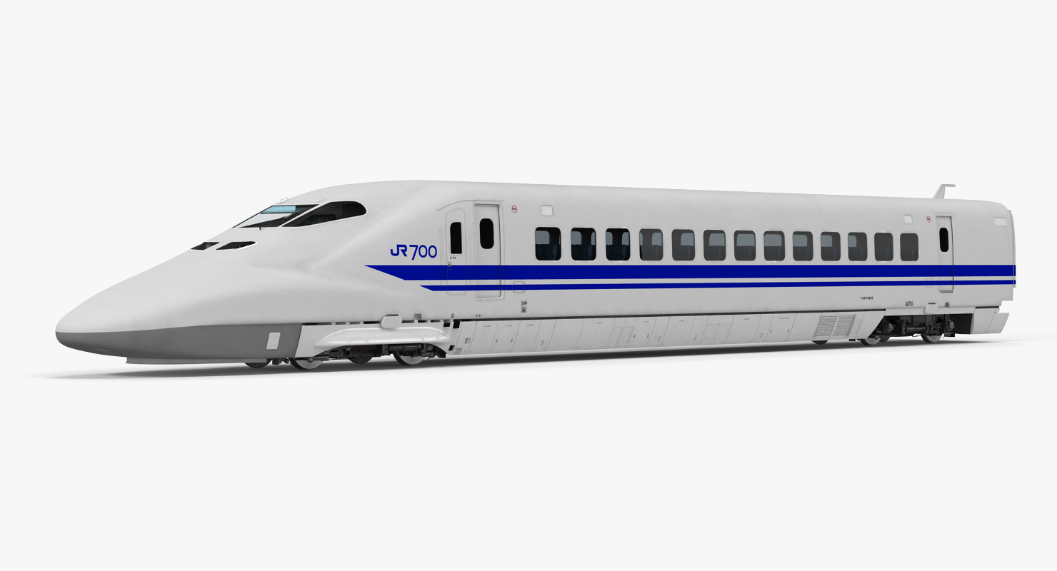 3D Bullet Train JR700 Locomotive Japan Railways Rigged