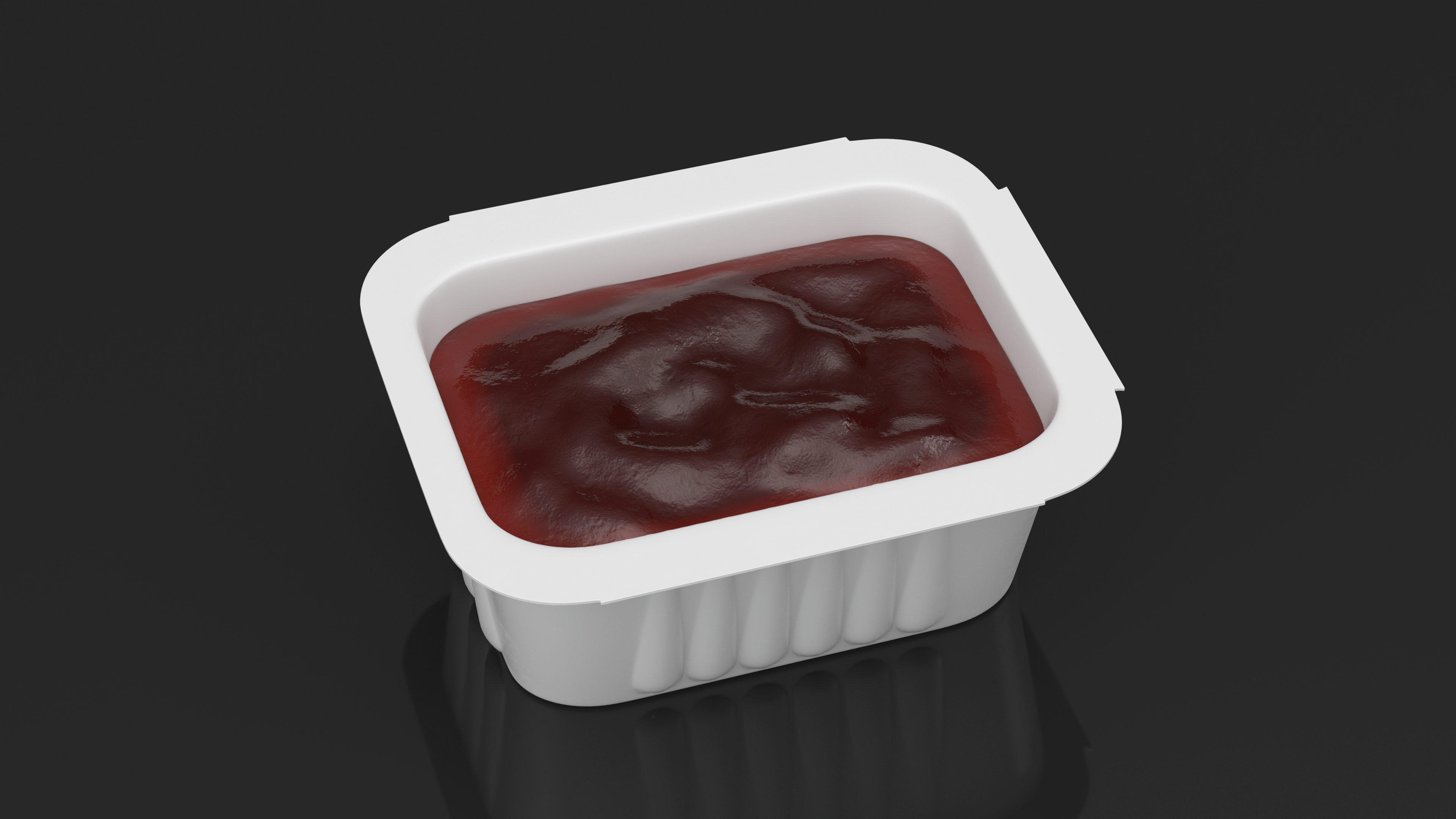 3D Tomato Sauce in White Plastic Cup model