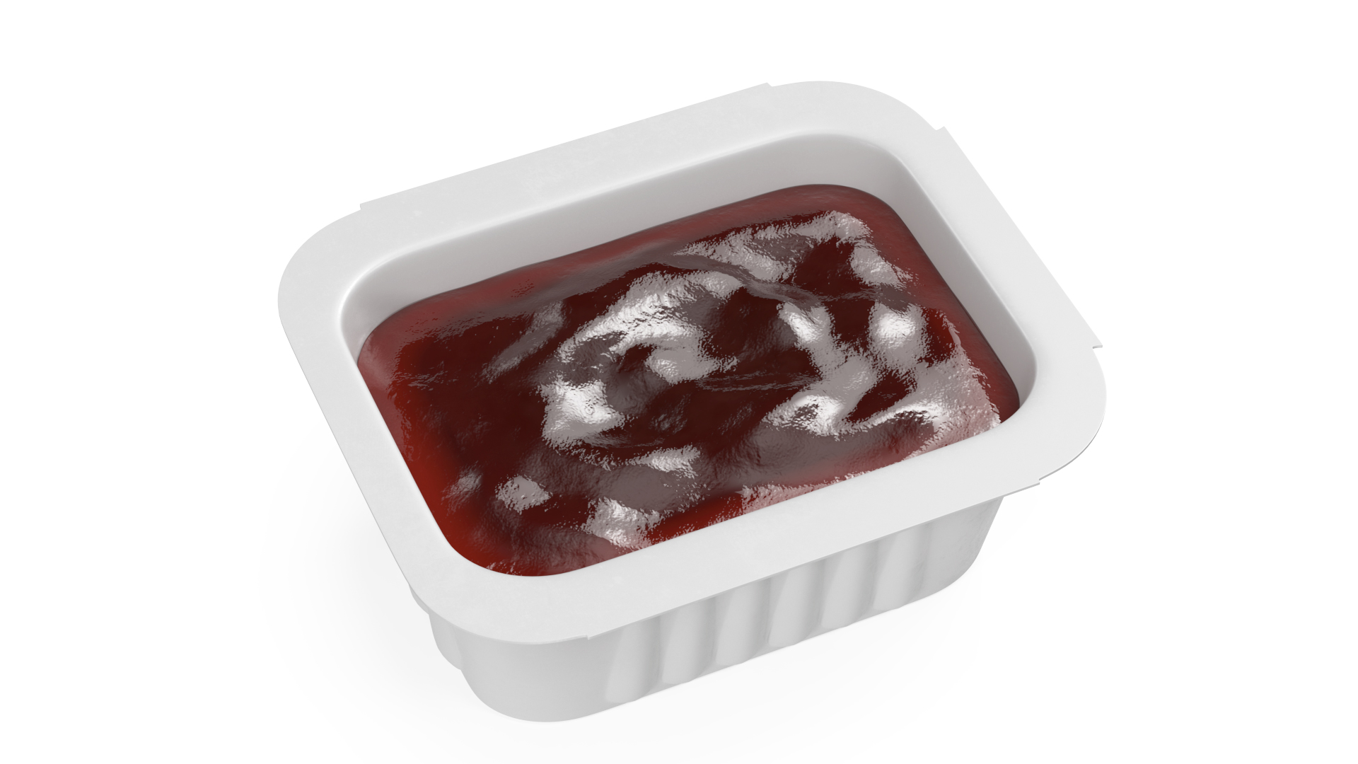 3D Tomato Sauce in White Plastic Cup model