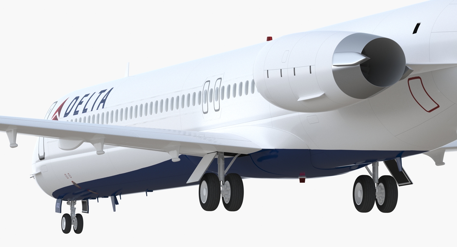 3D model McDonnell Douglas MD88 Delta Rigged