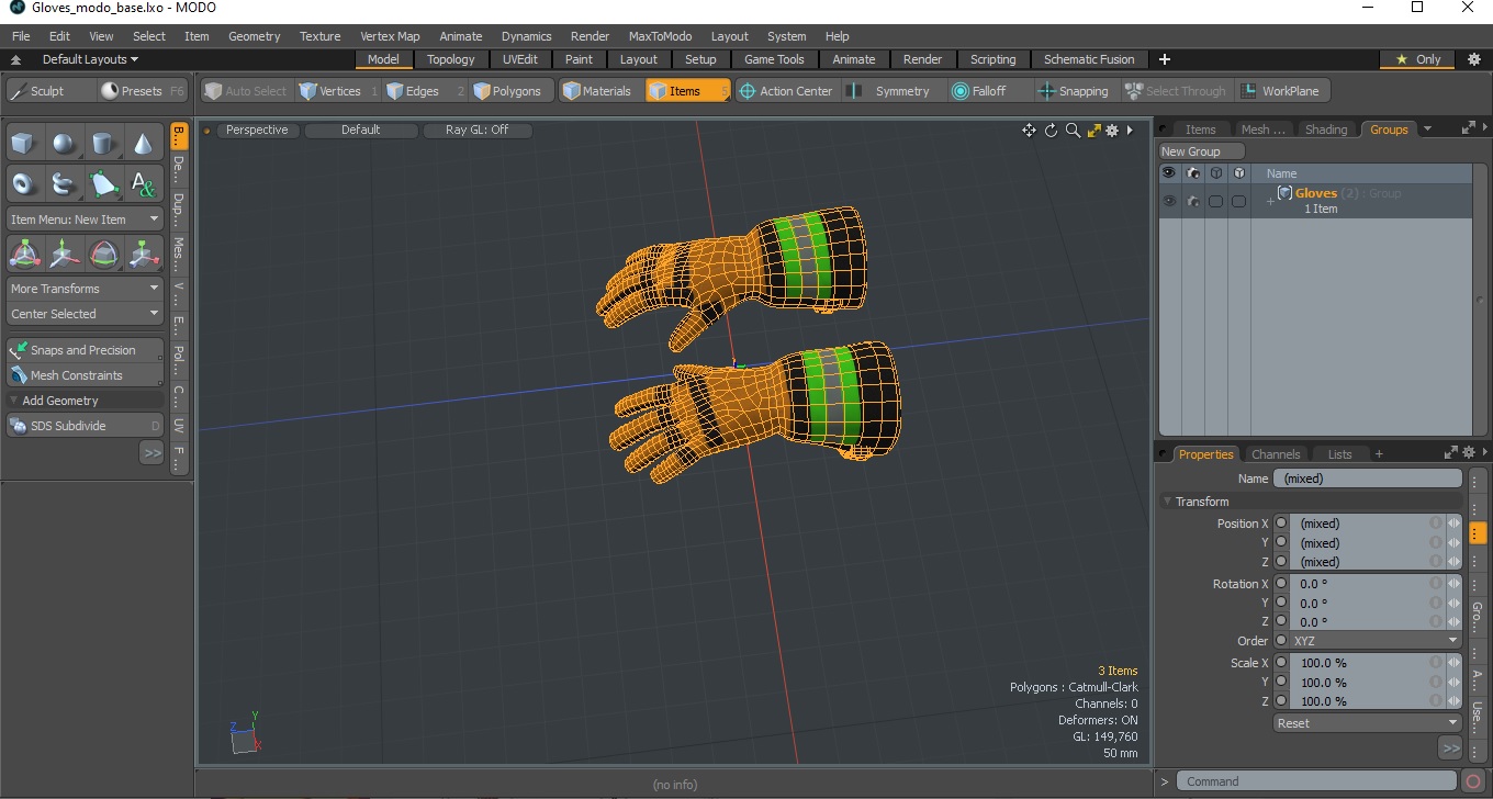 3D model Gloves