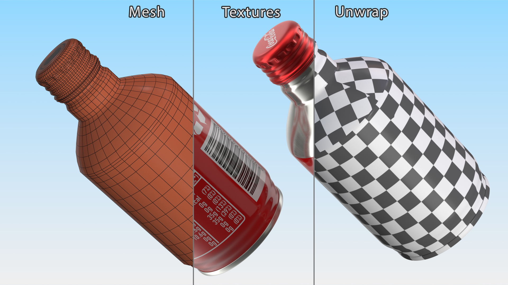 3D model Coca-Cola Aluminum Bottle