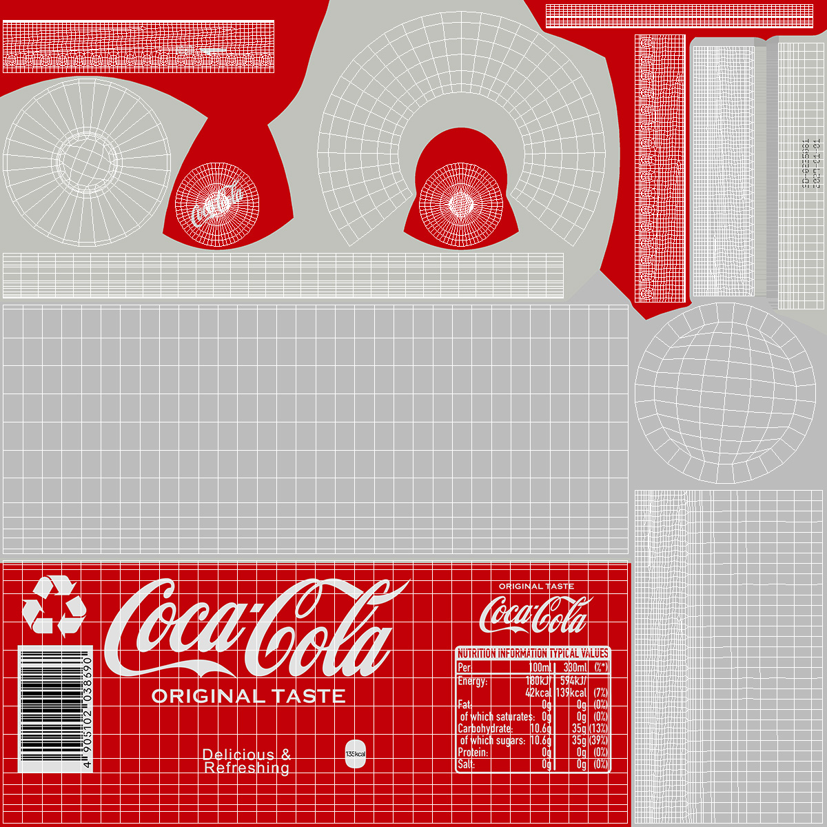 3D model Coca-Cola Aluminum Bottle