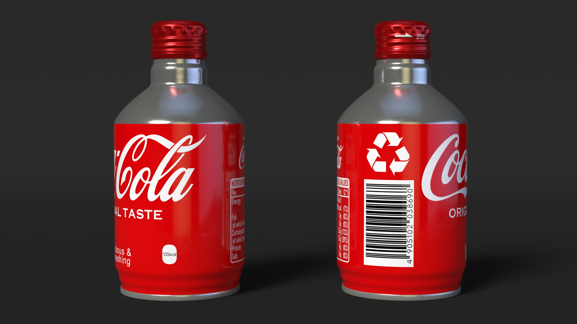 3D model Coca-Cola Aluminum Bottle