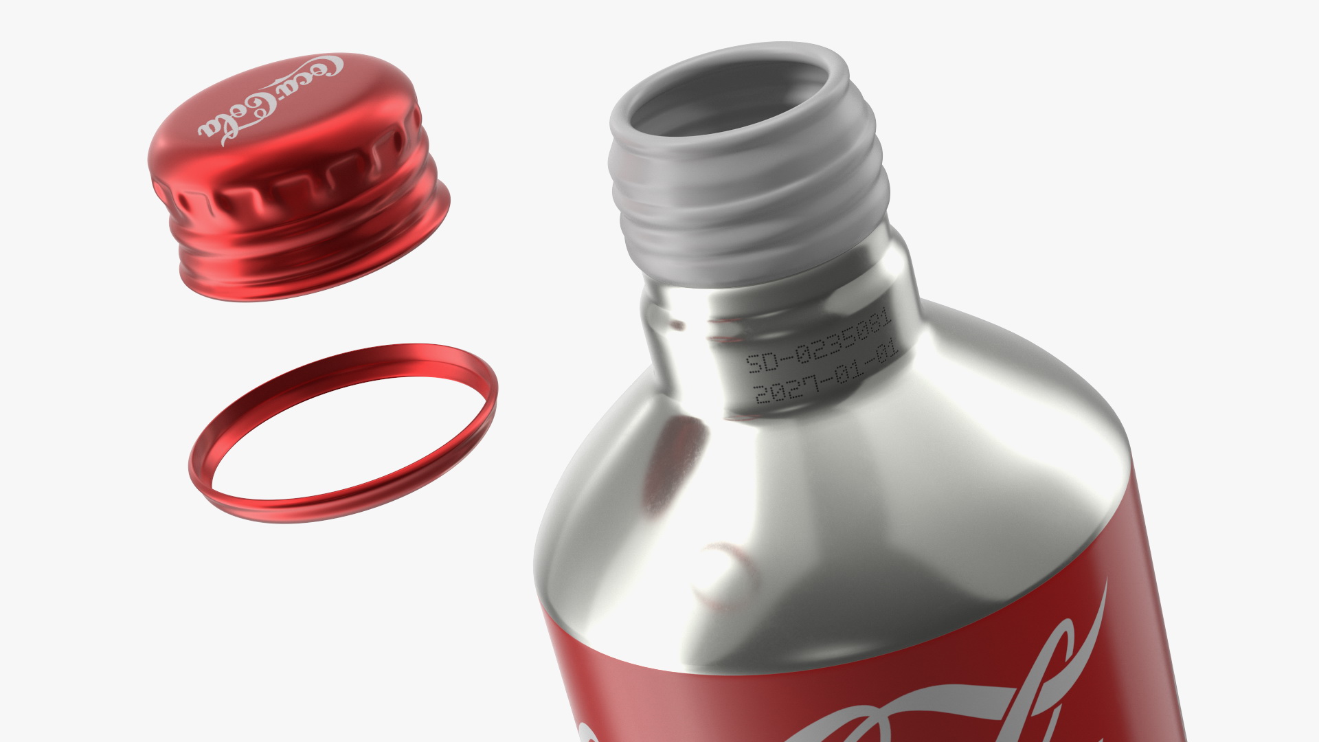 3D model Coca-Cola Aluminum Bottle