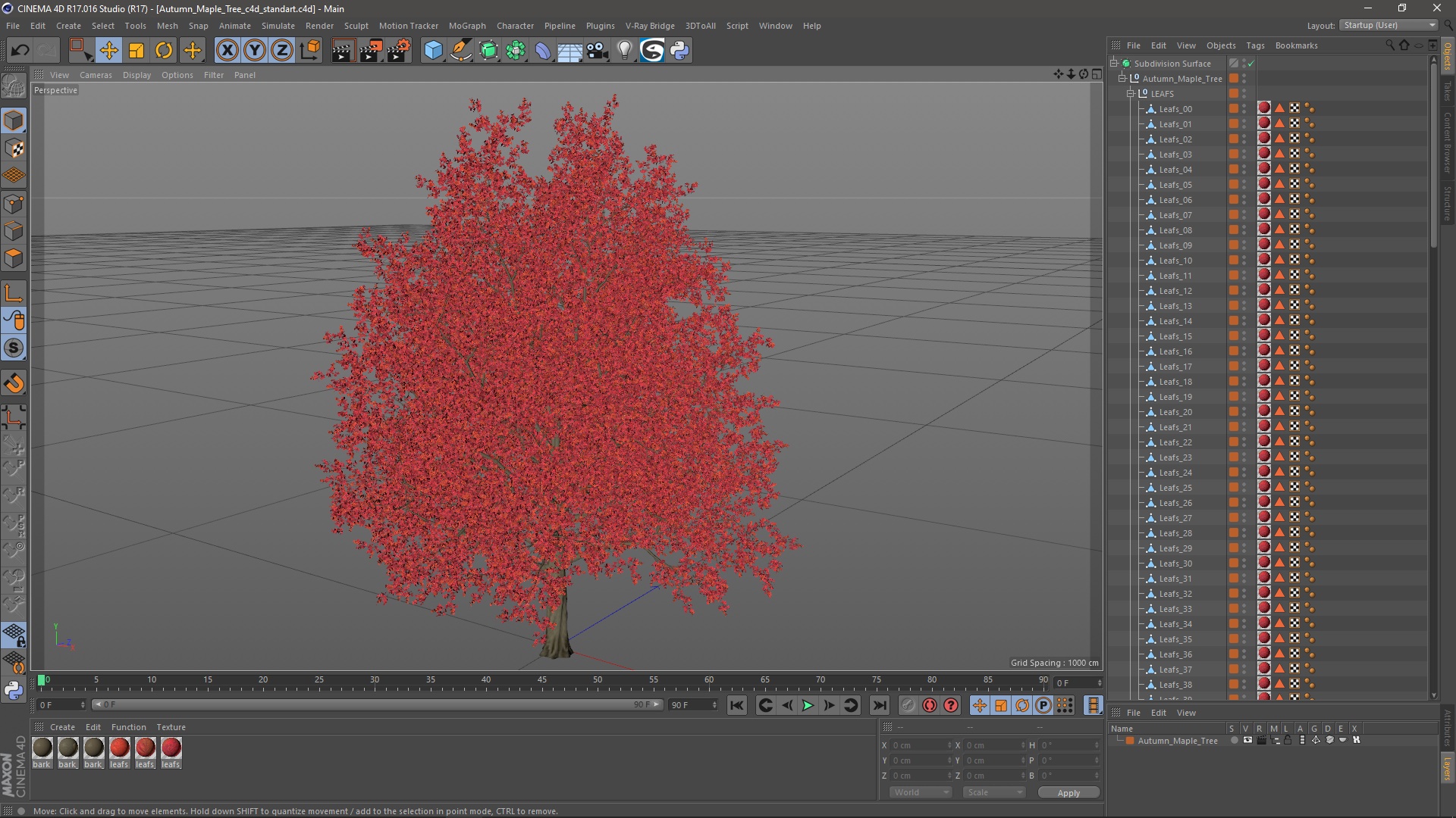 Autumn Maple Tree 3D