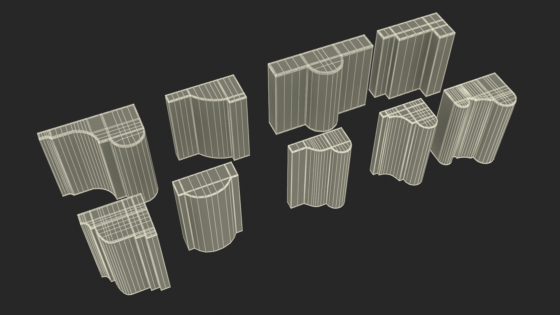 3D model Set Molding Gypsum Part 3