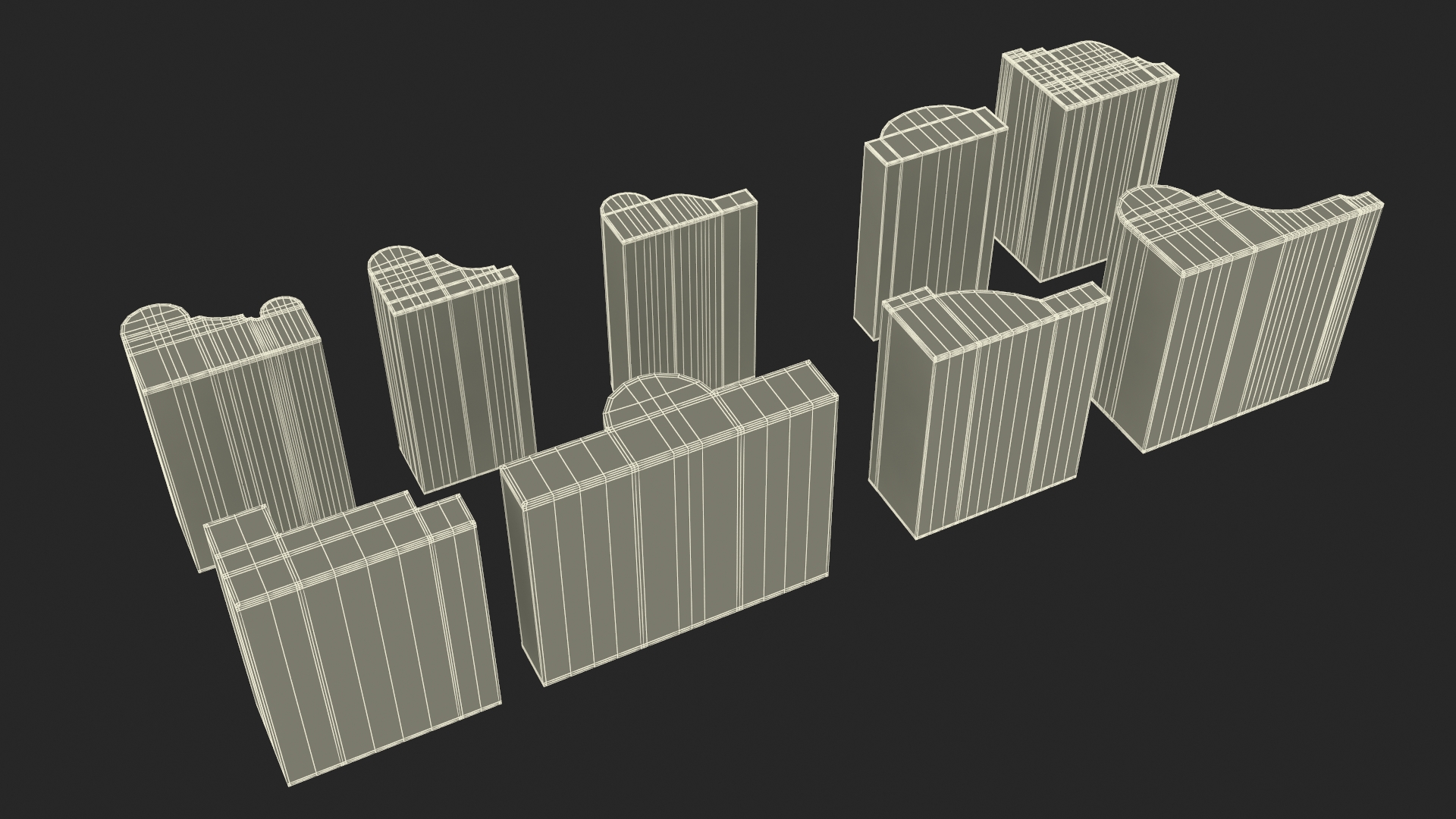 3D model Set Molding Gypsum Part 3