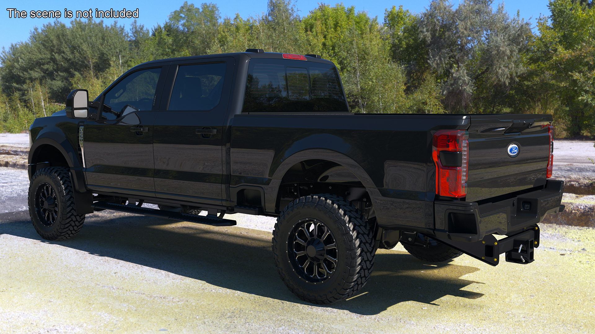 3D Ford Super Duty F-550 2023 Lift Kit Black