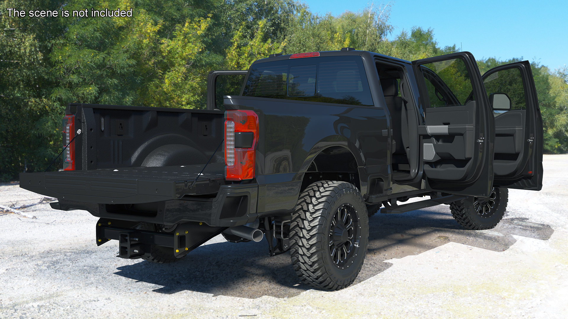 3D Ford Super Duty F-550 2023 Lift Kit Black