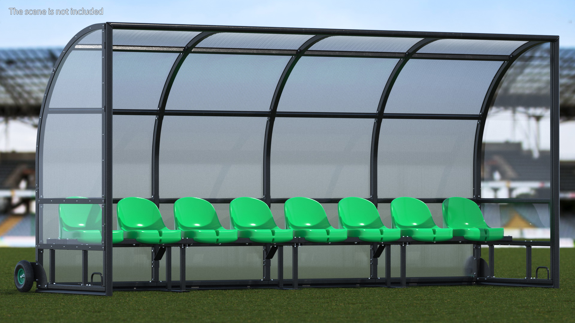 Portable Football Substitute Bench 3D model