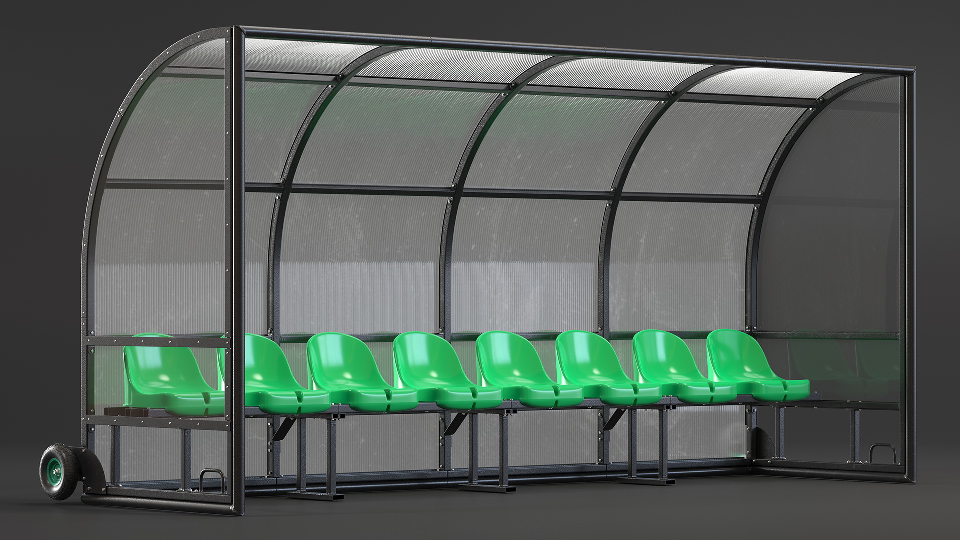 Portable Football Substitute Bench 3D model