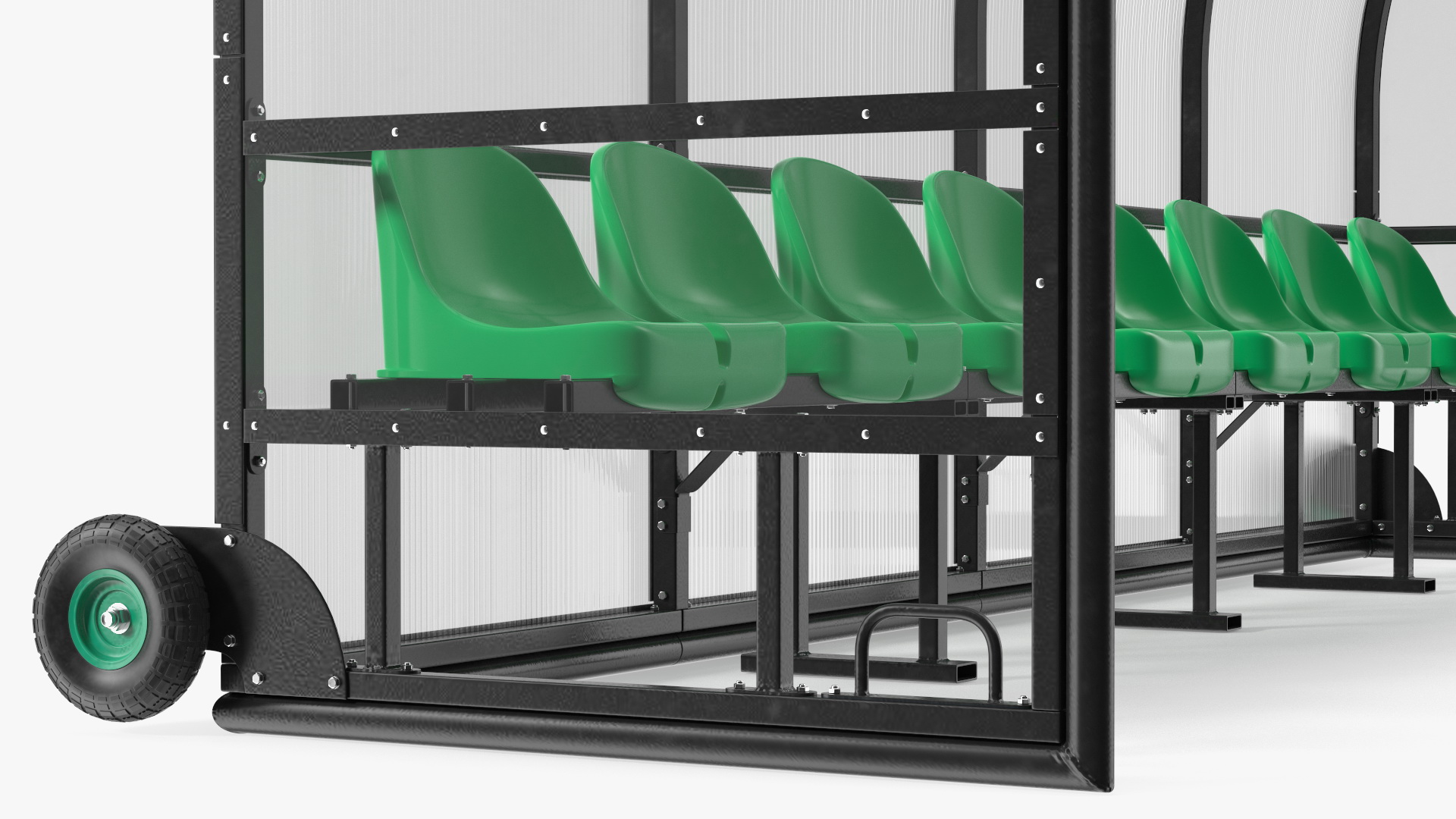 Portable Football Substitute Bench 3D model