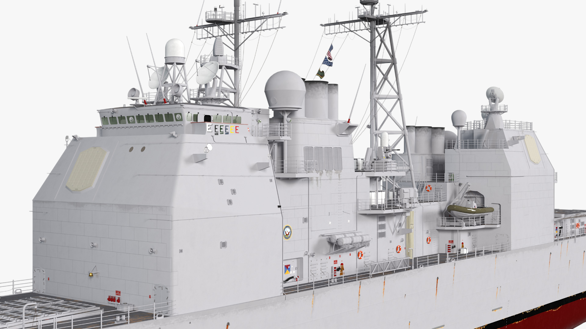 3D US Navy Guided Missile Cruiser Philippine Sea CG-58