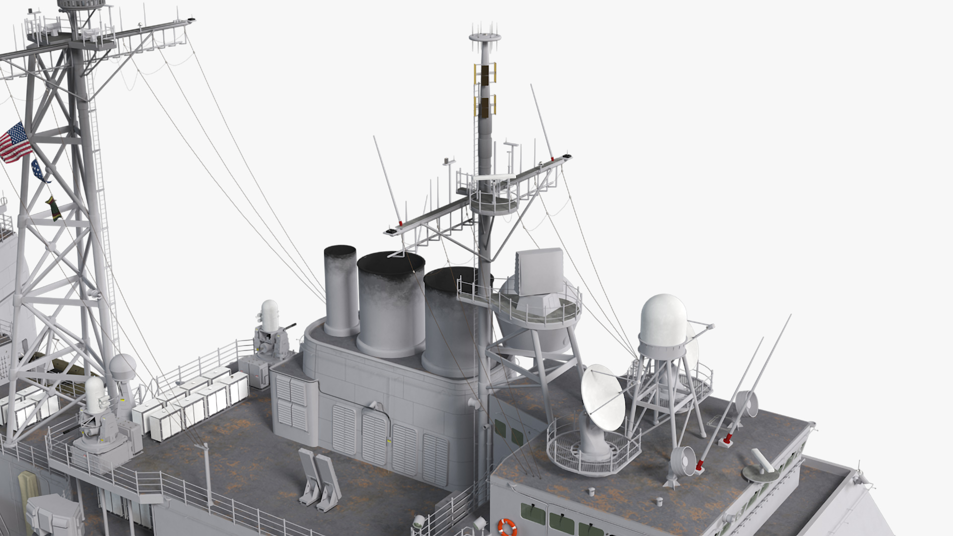 3D US Navy Guided Missile Cruiser Philippine Sea CG-58