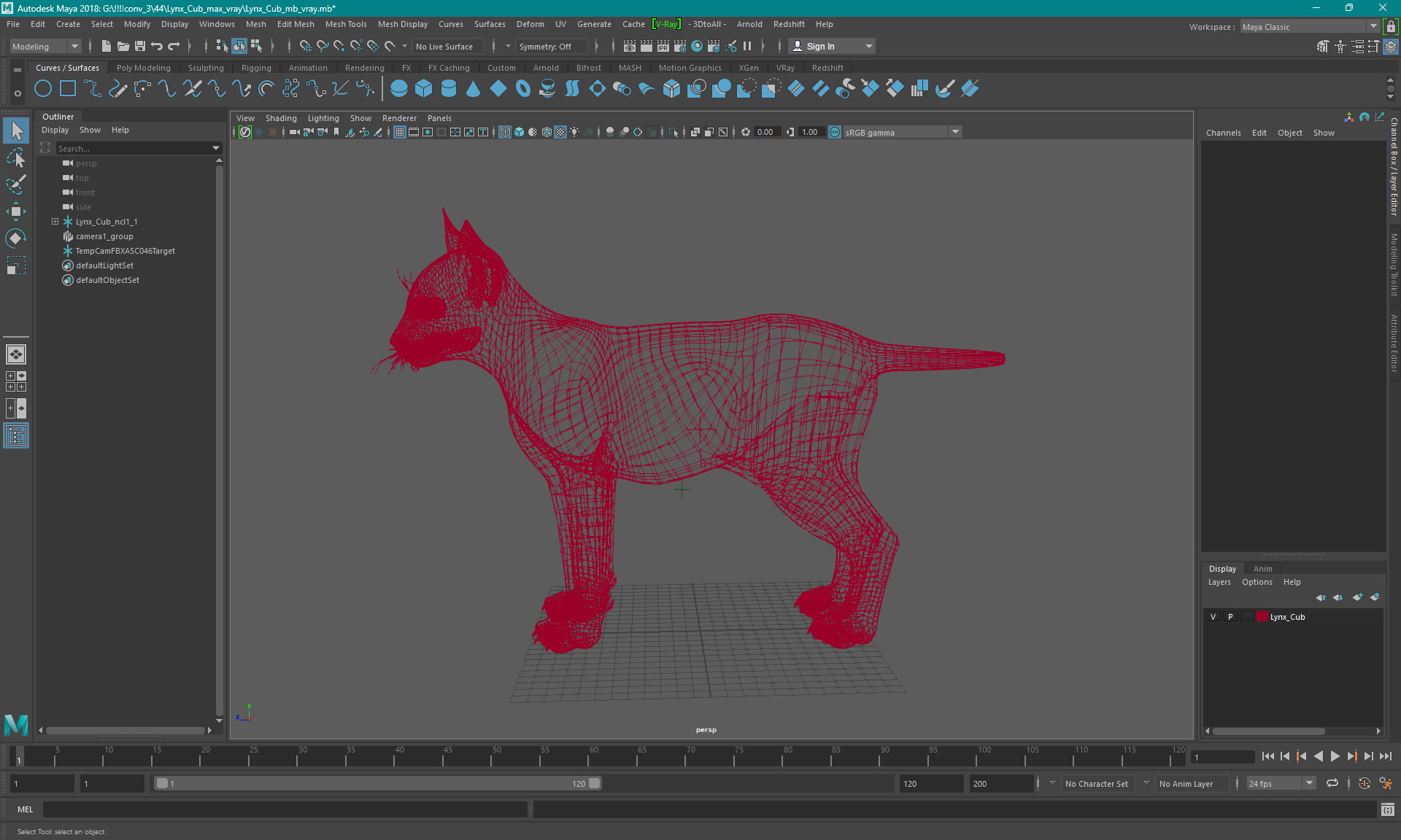 3D model Lynx Cub