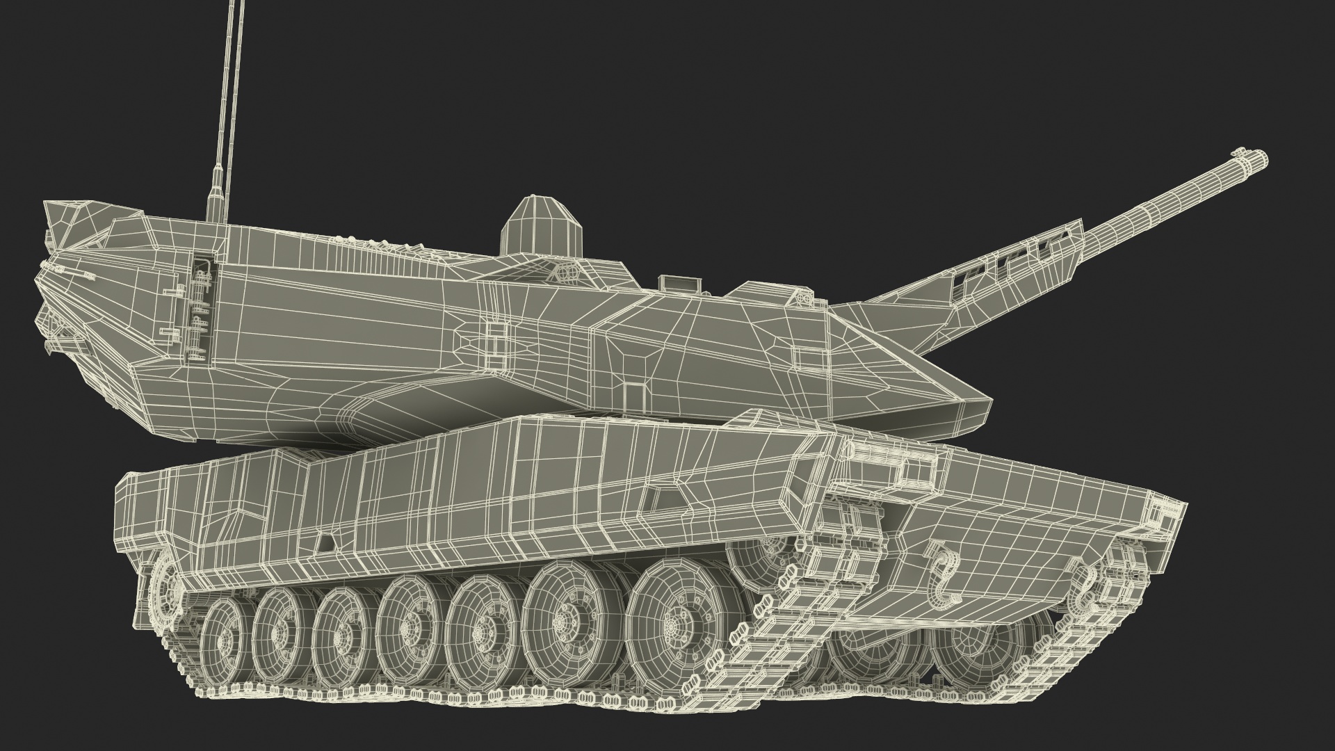 3D Rheinmetall Panther KF51 Dusted Rigged model