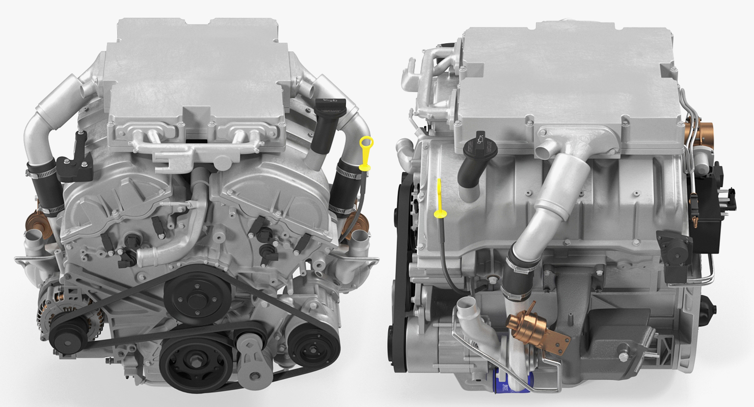 3D V6 Car Engine 3 6 Litre model