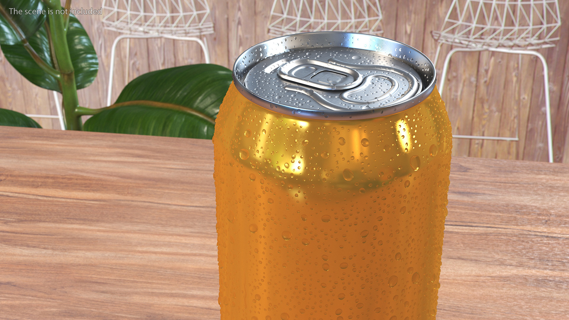 Beer Can with Drops Orange 500ml 3D