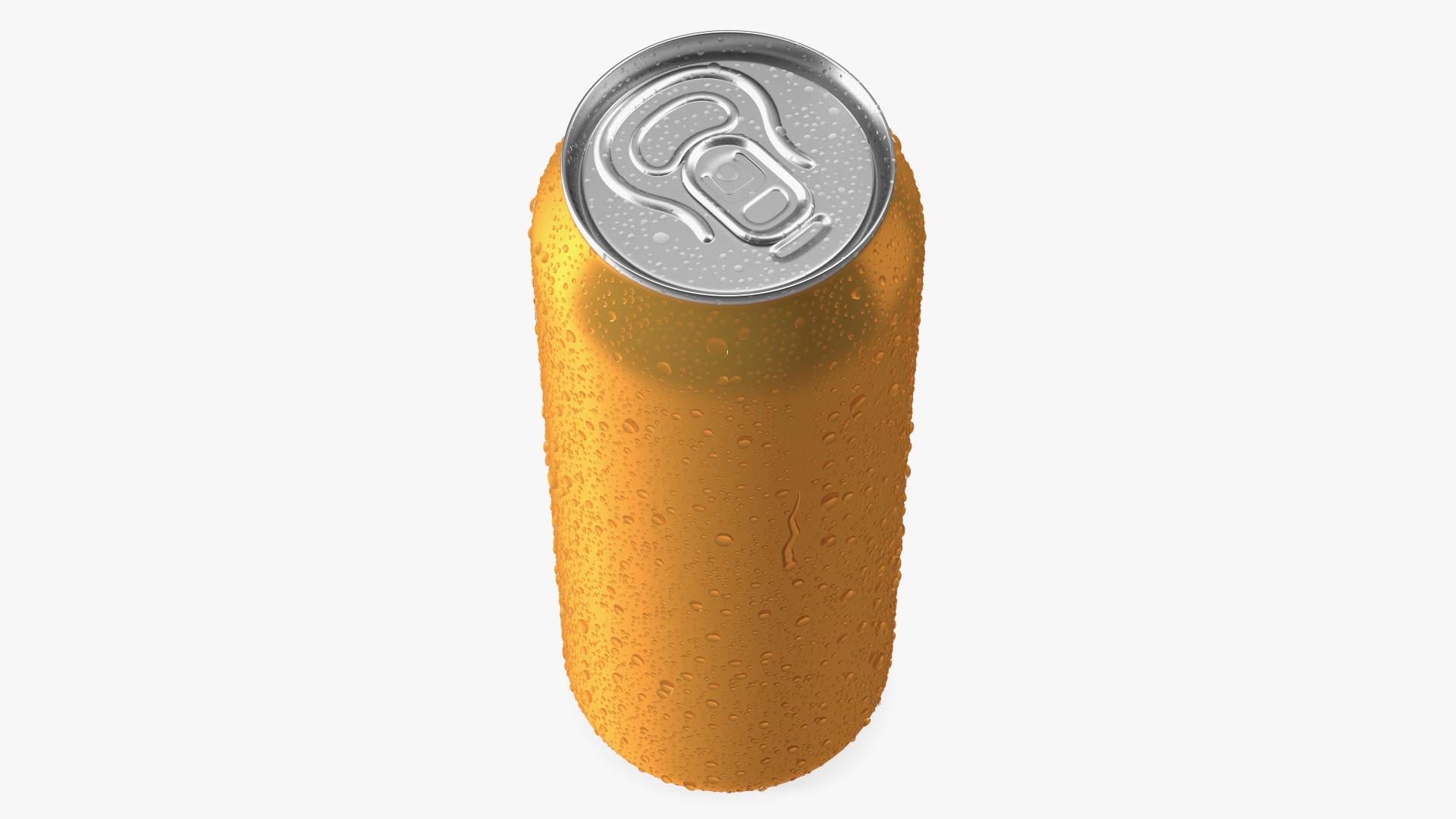 Beer Can with Drops Orange 500ml 3D