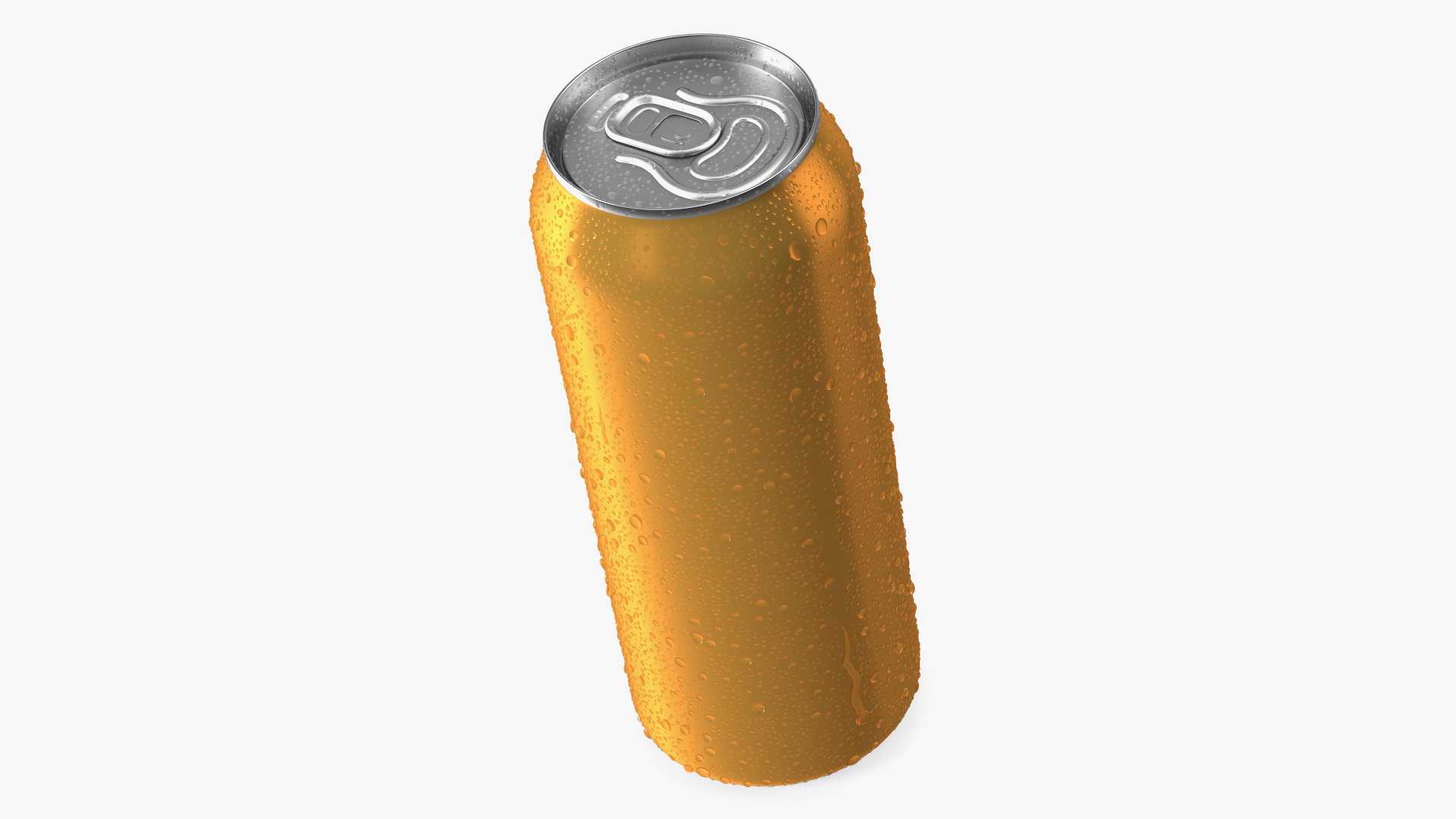 Beer Can with Drops Orange 500ml 3D