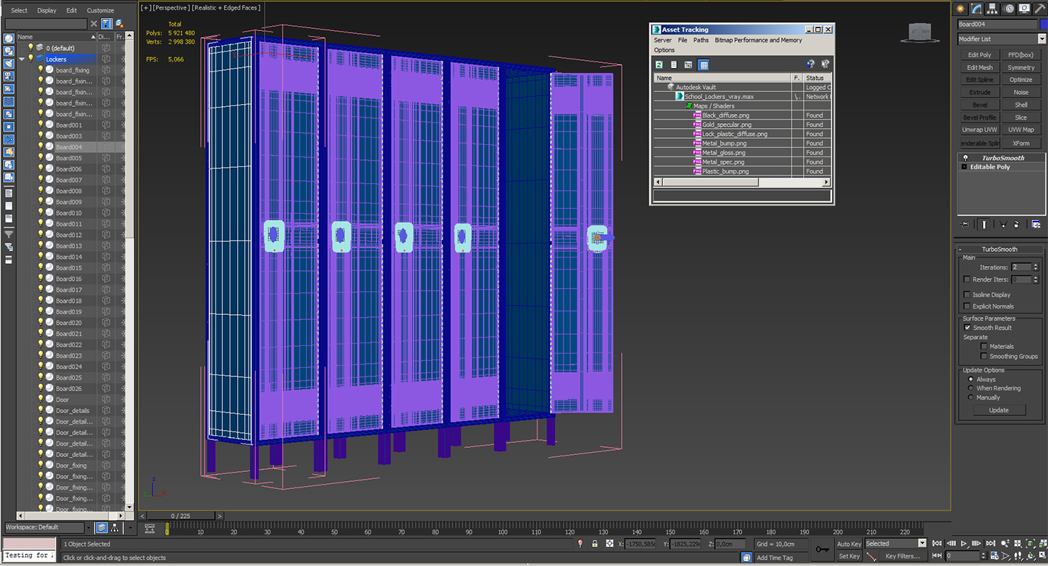 School Lockers 3D model